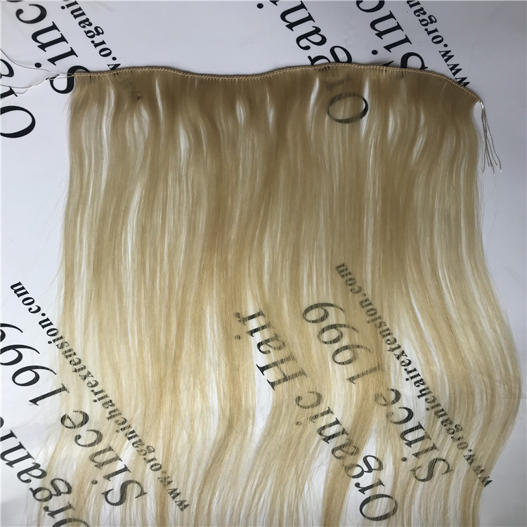 Full cuticle hair: hand tied weft#613color,small and thin knot H61